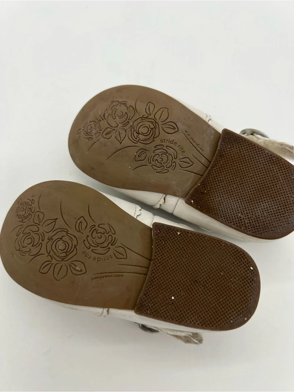Stride Rite Baby Girls Toddler White Mary Jane Dress Sandals 6.5W